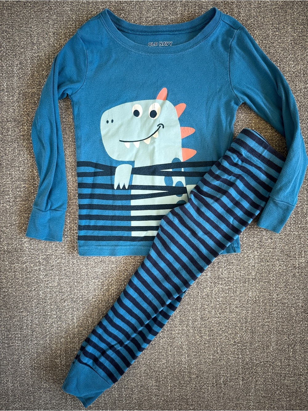 Old Navy Dinosaur Stripe Kids Pajama Set
